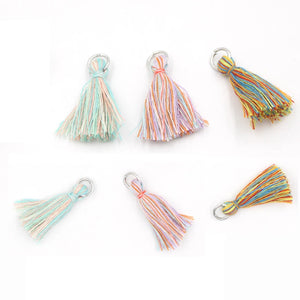 3 Rainbow Tassel Charms 30mm for Jewelry Bracelet Earring Necklace