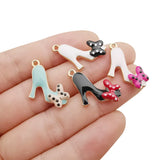 32pcs 4 Colors Mini Enamel High Heels Charms for DIY Jewelry Making