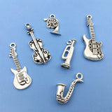 50pcs Music Notes Charms Metal Pendants for Jewelry Making DIY
