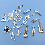 50pcs Music Notes Charms Metal Pendants for Jewelry Making DIY