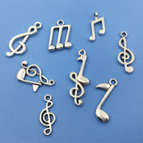 50pcs Music Notes Charms Metal Pendants for Jewelry Making DIY