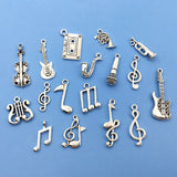 50pcs Music Notes Charms Metal Pendants for Jewelry Making DIY