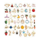 50pcs Enamel Charms for Earrings Bracelets DIY Jewelry Making