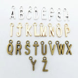 520pcs Alphabet Letter Pendant Tibetan Silver Charms for Bracelet Necklace DIY