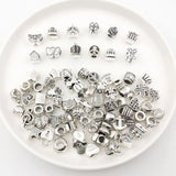 55pcs 55 Styles Alloy European Spacer Beads Charms DIY Bracelets Necklaces