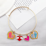 Enamel Love Heart Charm for DIY Jewelry Making Keychain Necklace