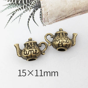 Antique Bronze Alice in Wonderland Fairy Tales Tea Steampunk Victorian Charms