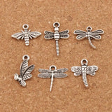 Bee Dragonfly Insect Charm Beads 24pcs Pendant for DIY Jewelry