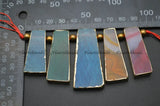 Agate Flat Square Slice Stone Slab Beads DIY Jewelry Making