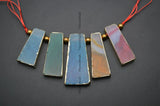Agate Flat Square Slice Stone Slab Beads DIY Jewelry Making