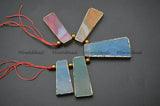 Agate Flat Square Slice Stone Slab Beads DIY Jewelry Making