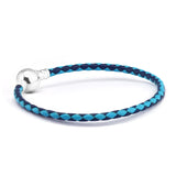 Leather Bracelet with Round Clasp for DIY Jewelry Making