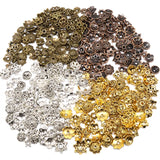 Flower Bead Caps Small Sizes Silver Plated End Caps 100/200pcs