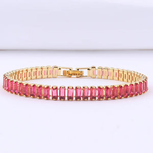 Rainbow Zircon Tennis Bracelet for Women