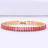 Rainbow Zircon Tennis Bracelet for Women