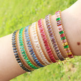 Rainbow Zircon Tennis Bracelet for Women