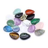 Natural Stone Agate Pendant Water Drop Shape Charms 25x18mm