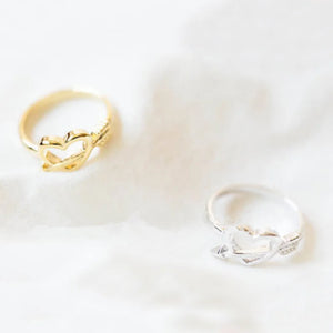 Ancient Cupid Arrow Heart Ring Women Girl Lover Lucky Jewelry