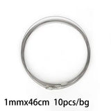 10pcs Stainless Steel Necklace Wire Cord 46cm 1MM DIY Craft Jewelry