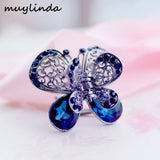 Retro Rhinestone Filigree Flower Hair Claw Clip Crystal Flower Hair Accessories