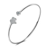 Star Butterfly Moon CZ Zircon Bangles Silver Jewelry