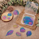 Flower Filigree Pendant Multi-color Charms with Earring Hooks