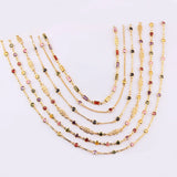 Colorful Rainbow CZ Tennis Chain Necklace