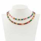 Colorful Rainbow CZ Tennis Chain Necklace