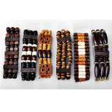 5Pcs Natural Wood Beads Mix Style Charm Bracelets Jewelry