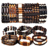 5Pcs Natural Wood Beads Mix Style Charm Bracelets Jewelry