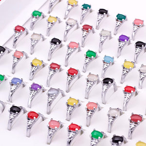 Wholesale Colorful Stone Rings Women's Jewelry Bague Lot