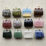 Natural Stone Healing Crystal Reiki Mini Bag Pendant Home Decoration