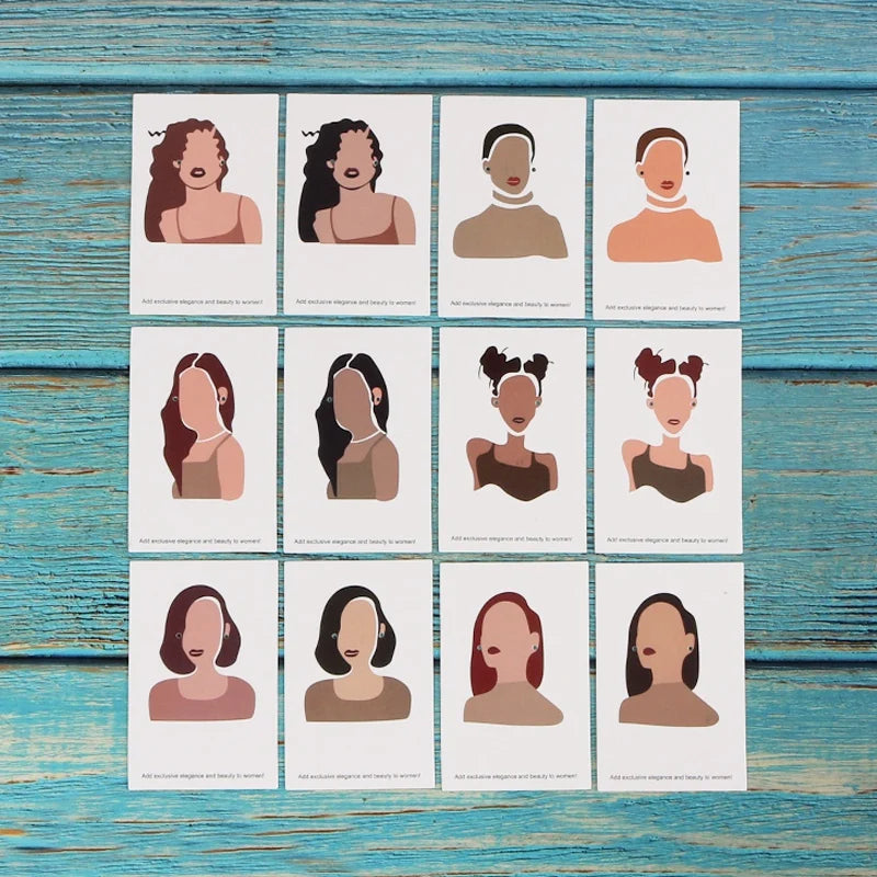 100Pcs Women Earring Display Cards Packaging Holders