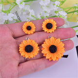 Sun Flower Daisy Resin Charms for Earring Bracelet DIY Jewelry Making