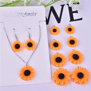 Sun Flower Daisy Resin Charms for Earring Bracelet DIY Jewelry Making