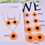 Sun Flower Daisy Resin Charms for Earring Bracelet DIY Jewelry Making