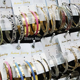 12pair Frosted Silver Big Hoop Earrings For Women