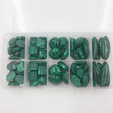 80Pcs/Box Malachite Peacock Stone Beads Jewelry Findings