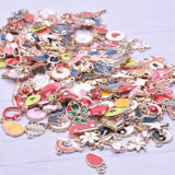 Mixed Styles Sweet Heart Love Rose Flower Charms for Jewelry