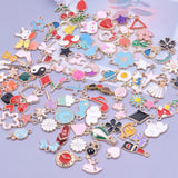 Mixed Styles Sweet Heart Love Rose Flower Charms for Jewelry