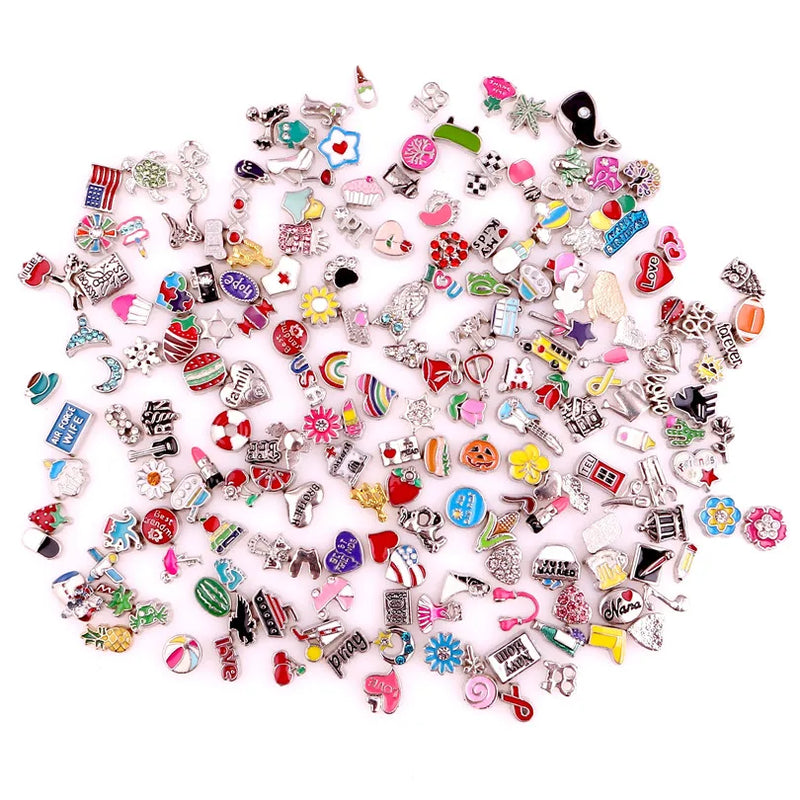 Mixed Styles Sweet Heart Love Rose Flower Charms for Jewelry