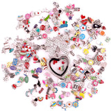 Mixed Styles Sweet Heart Love Rose Flower Charms for Jewelry