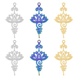 Lotus Flower Pendant Charms for Jewelry Making Supplies DIY Earrings