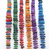 Natural Dragon Veins Onyx Stone Faceted Tyre Beads for Jewelry Making