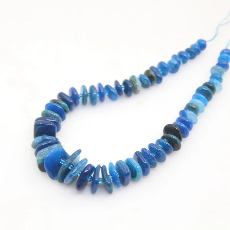 Natural Dragon Veins Onyx Stone Faceted Tyre Beads for Jewelry Making