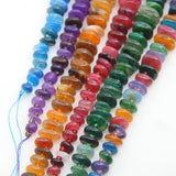 Natural Dragon Veins Onyx Stone Faceted Tyre Beads for Jewelry Making