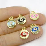 Enamel Eyes Pendant Mix Jewelry Charms for Necklace Making