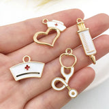 32pcs Enamel Medical Charms for Jewelry Making DIY Necklace
