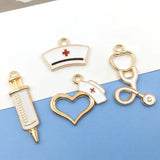 32pcs Enamel Medical Charms for Jewelry Making DIY Necklace