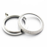 Mix5 30mm Crystal Stainless Steel Twist Floating Locket Necklace Round Sparkles